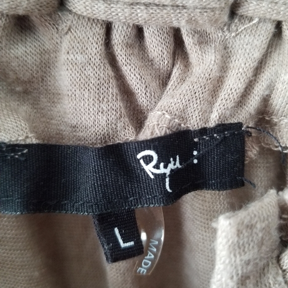 Anthro Ryu Tan Boho Long Tie Vest Large - Picture 6 of 10